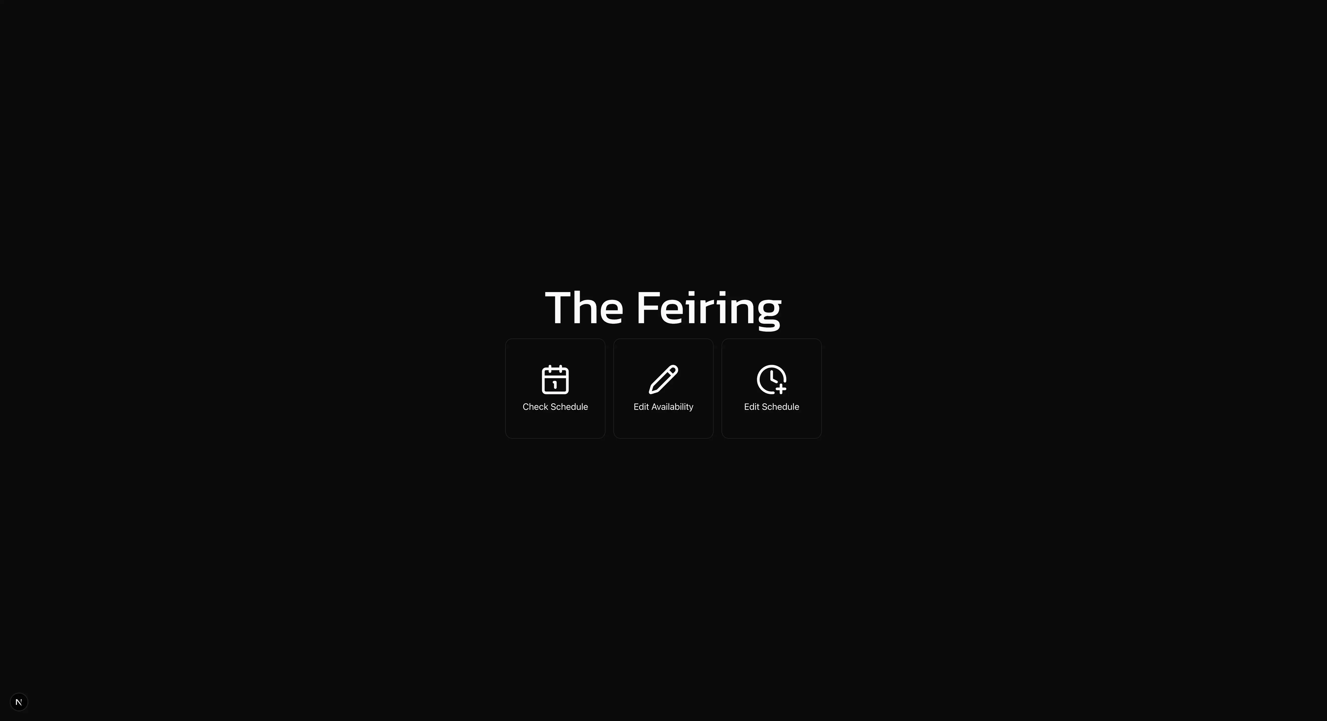 the home page